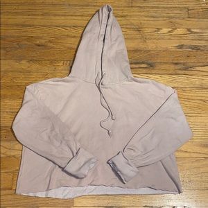 tan cropped hoodie